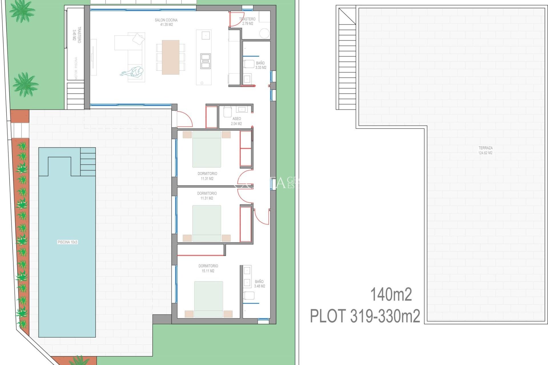 Neue Gebäude - Villa -
San Javier - Parque del doce