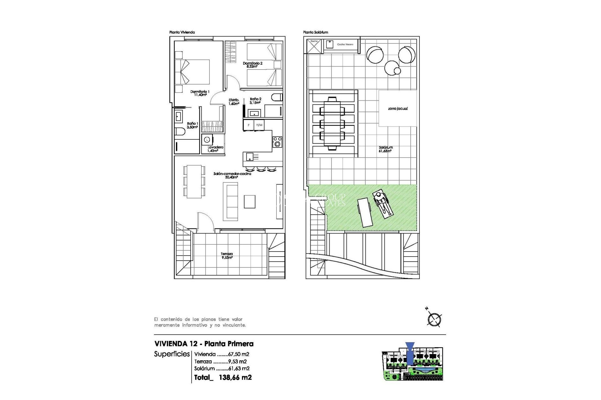 New Build - Top Floor Bungalow -
Pilar de la Horadada - Parque Ramon eugenio Escudero