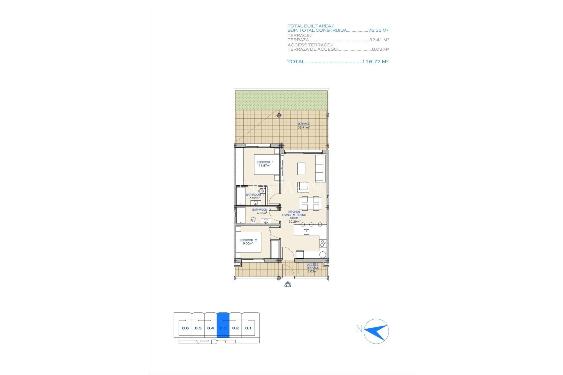 Nieuwbouw Woningen - Ground floor apartment -
Los Alcazares - Serena Golf