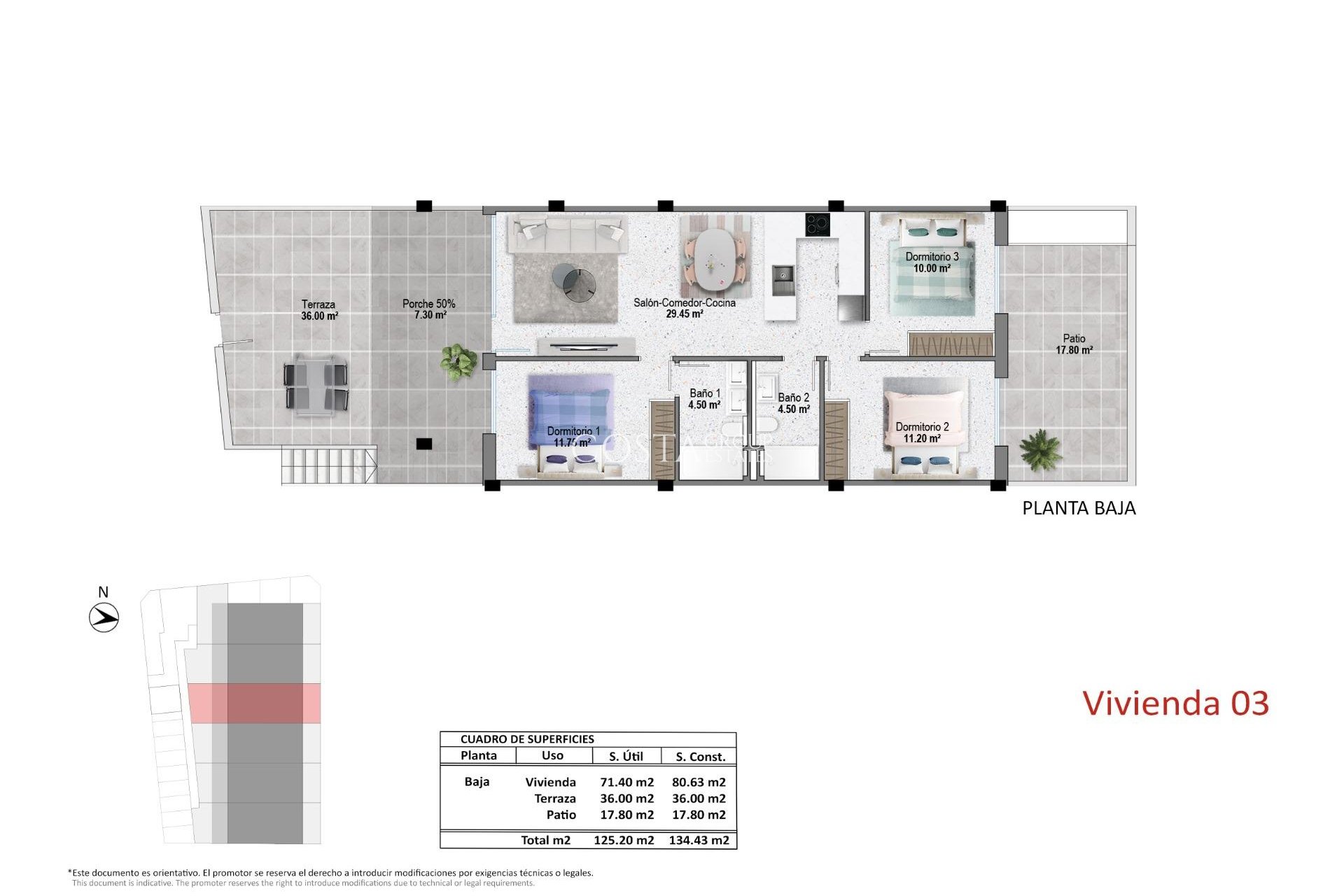 Nieuwbouw Woningen - Ground Floor Bungalow -
Pilar de la Horadada - pueblo