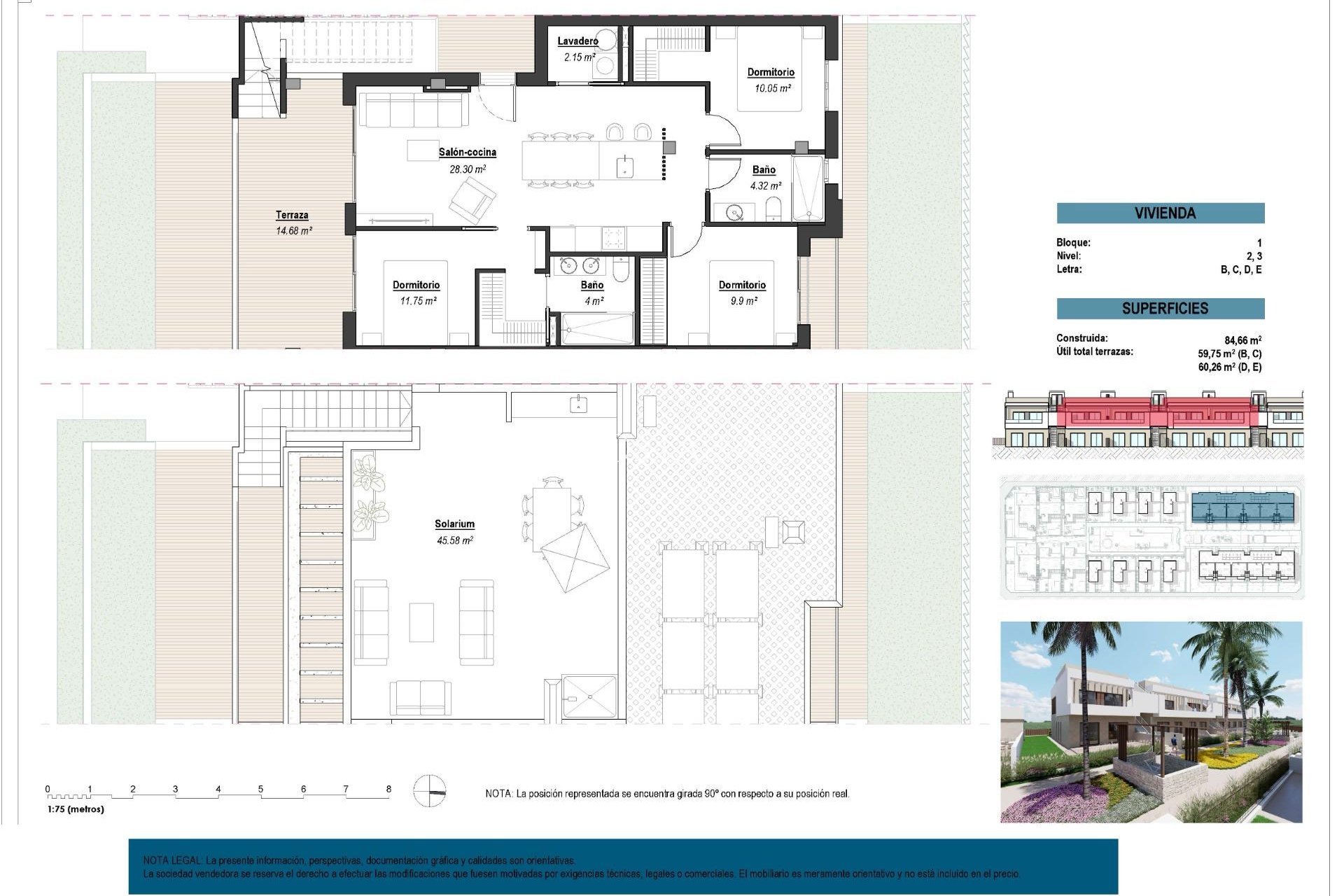 Nieuwbouw Woningen - Top Floor Bungalow -
Los Alcazares - Serena Golf