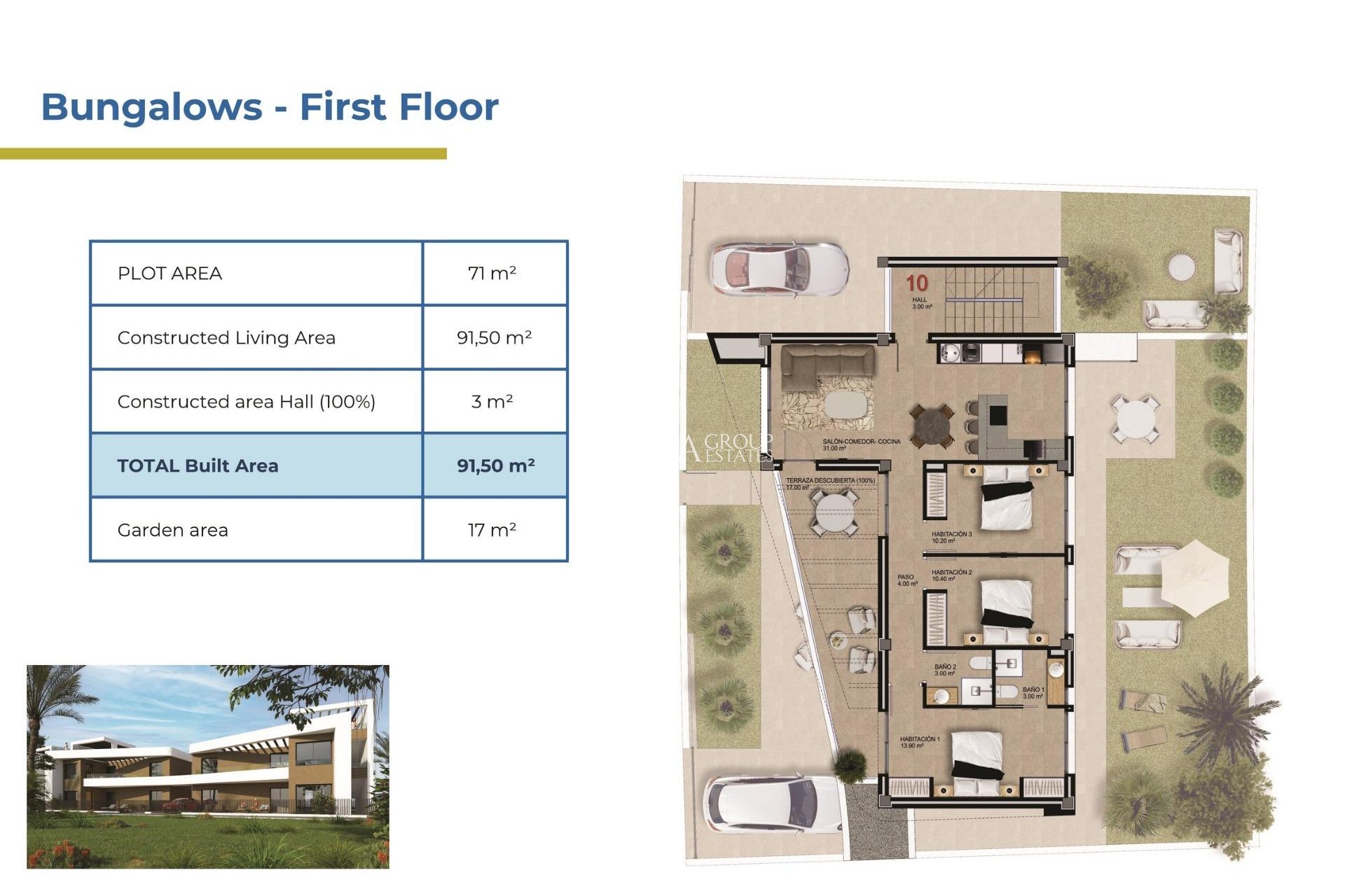 Nieuwbouw Woningen - Top Floor Bungalow -
Orihuela Costa - La Ciñuelica