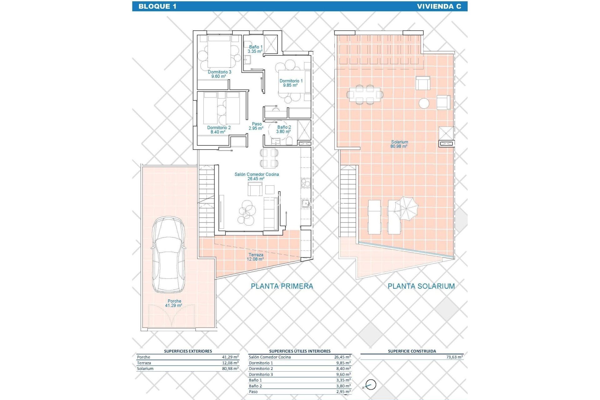 Nieuwbouw Woningen - Top Floor Bungalow -
Pilar de la Horadada - Lo Monte