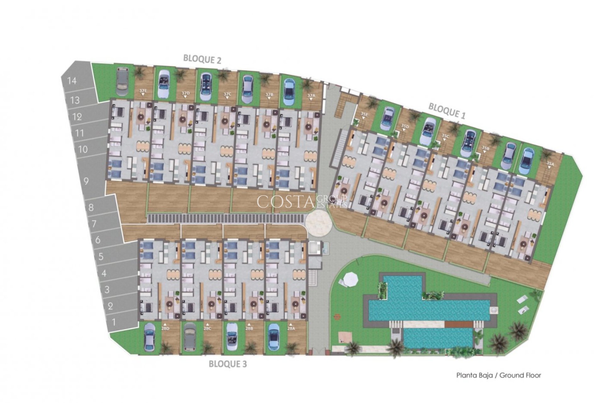 Nieuwbouw Woningen - Top Floor Bungalow -
Pilar de la Horadada - pueblo