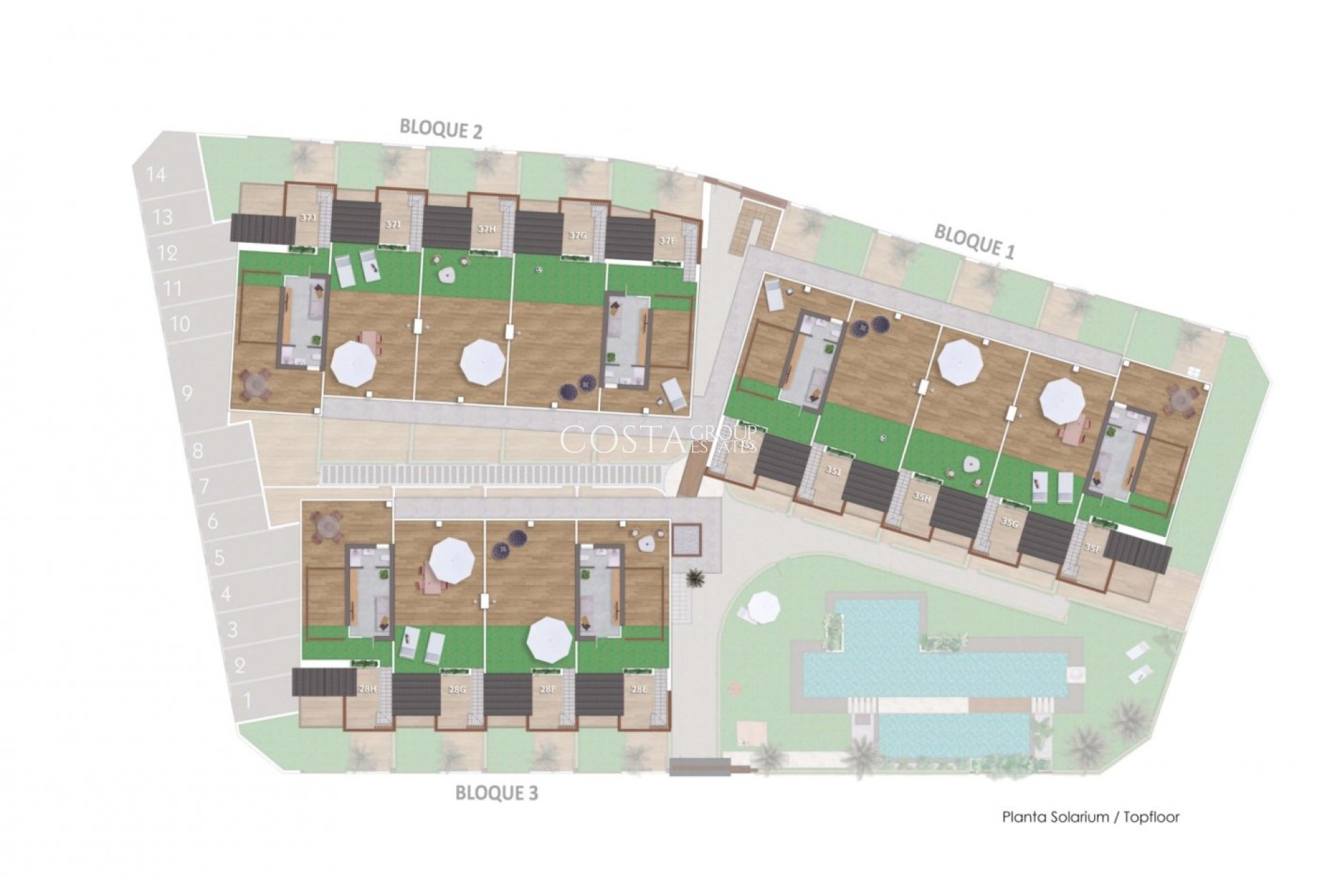 Nieuwbouw Woningen - Top Floor Bungalow -
Pilar de la Horadada - pueblo