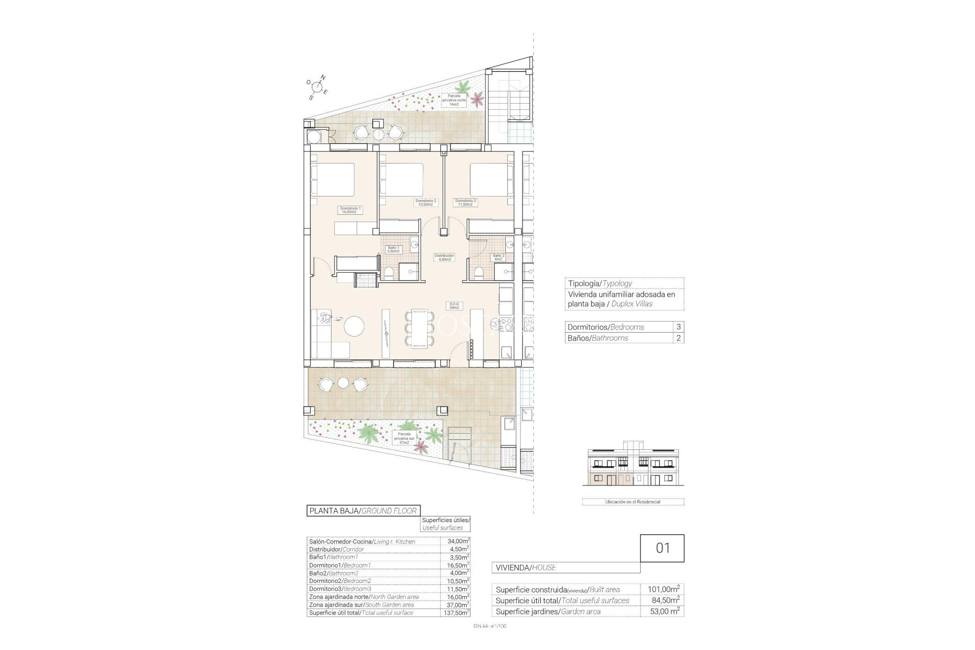 Nouvelle construction - Ground Floor Bungalow -
Hondón de las Nieves - El Salero