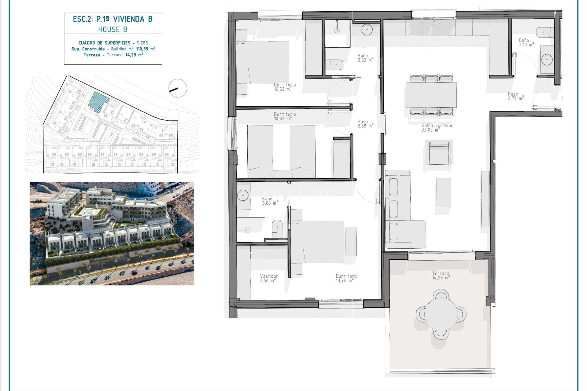 Nowy budynek - Apartament -
Aguilas - Playa del Hornillo