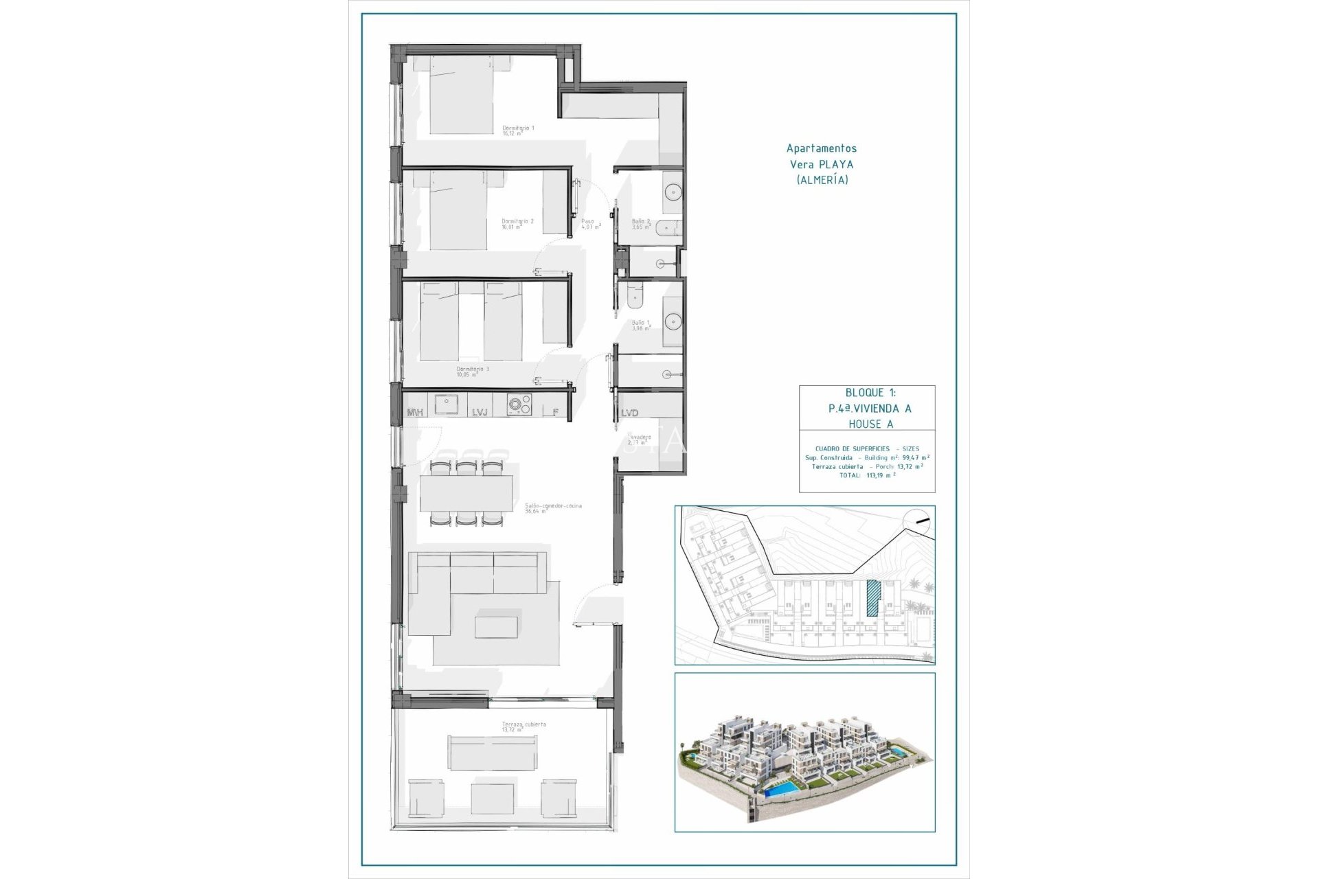 Nowy budynek - Apartament -
Vera - Pueblo Salinas