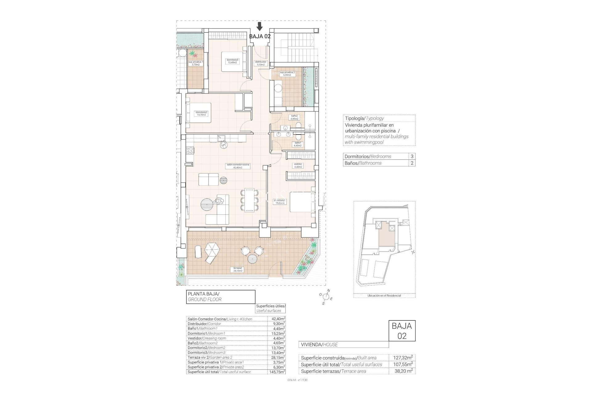 Nowy budynek - Ground floor apartment -
Hondón de las Nieves - Pueblo