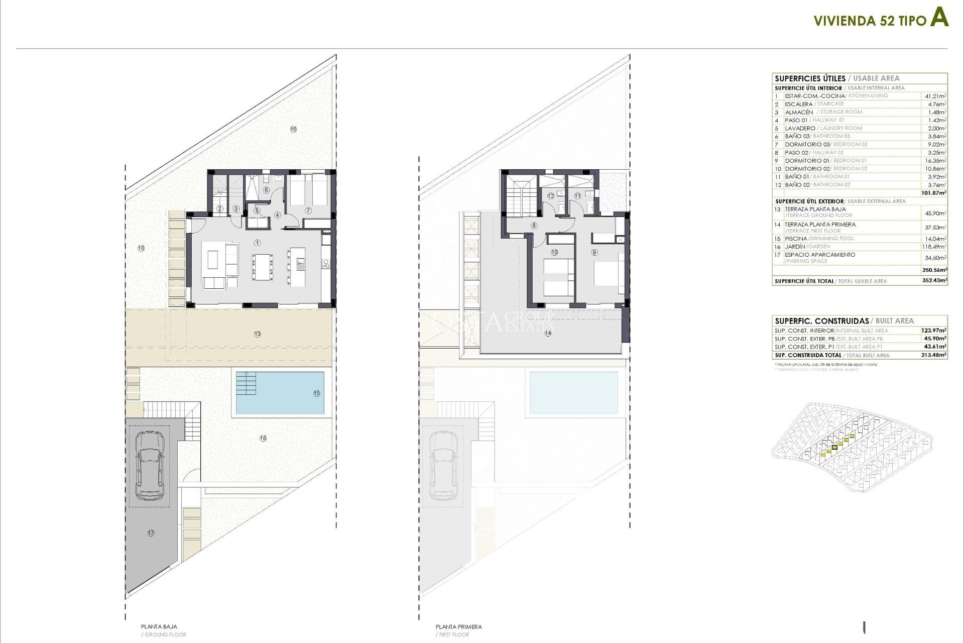 Nowy budynek - Willa -
Polop - PAU 1