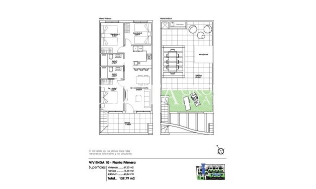 Nieuwbouw Woningen - Top Floor Bungalow -
Pilar de la Horadada - Parque Ramon eugenio Escudero