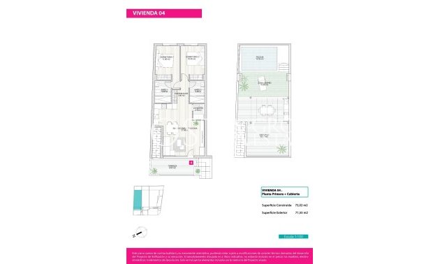Nieuwbouw Woningen - Top Floor Bungalow -
San Pedro del Pinatar - Lo Pagan