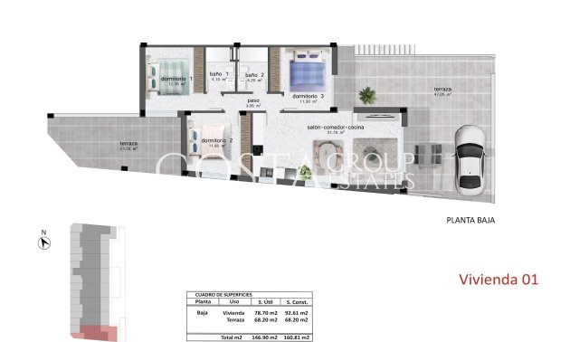 Nieuwbouw Woningen - Ground Floor Bungalow -
Pilar de la Horadada - pueblo