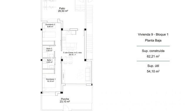 Nieuwbouw Woningen - Ground Floor Bungalow -
Orihuela Costa - PAU 26