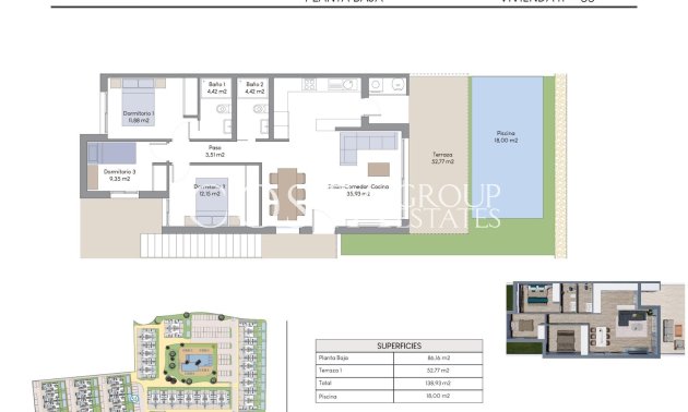 Nieuwbouw Woningen - Ground Floor Bungalow -
Finestrat - Finestrat Hills
